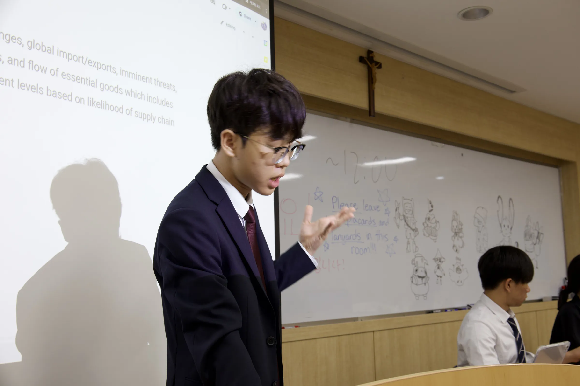 A delegate makes the case, SGMUN II.